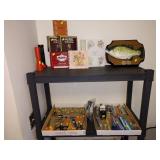 Office Room Right: Flashlights, Cigar Boxes, Billy Bass, Office Stuff