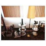 Family Room Left:  Lamps, Marble Tables 3 high