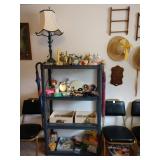 1st Bedroom Right:  Bathroom Stuff, Collector Spoons, Buttons, Lamp