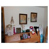 1st Bedroom Right:  Collector Doll, Oak Head Board