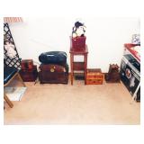1st Bedroom Right:  Wood Boxes, Card Table