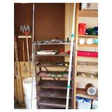 Garage Right:  Garden Tools, Painting Stuff