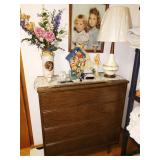 2nd Bedroom Right:  Dresser, Lamp, Vase, 