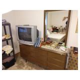 2nd Bedroom Right:  TV, Dresser w/Mirror