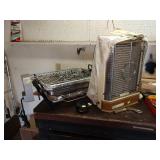 Garage Right: Farberware Rotisserie 545-545-AGrill, Olympian 6000 Propane Heater