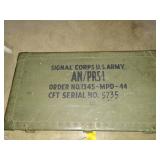 Living Room: World War ll, Mine Detector Set, AN/PR5-1, April 15-1944 Search for buried treasure 