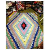 1st Bedroom Right:  Diamond Shaped Quilt Top