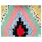 1st Bedroom Right:  Diamond Shaped Quilt Top