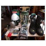 Basement: Canteen, Colman Lamp, Rain Gear, Boots
