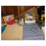 Basement:  Stove, Sleeping Bags, Shoe Shine Kit