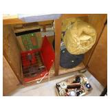 Basement:  Stove, Sleeping Bags, Shoe Shine Kit