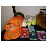 Dining Room:  Autographed Spring Training Orange Hats w/Collector Pins, Seahawks New Stadium Coins