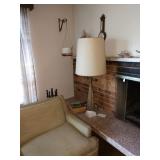 Living Room:   Lamp, Hanging Plant Holder, Barometer 