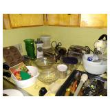 Kitchen:  Vintage Mixer, Toaster, Mixing Bowls, Cooking Stuff