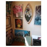 Basement Room Left:  Oil Paintings