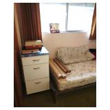 2nd Bedroom Left:  Large File Cabinet, Paint Box w/Oil Paint, Brushes, 