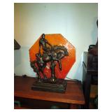 2 Floor:  Vintage Cowboy on Horse Lamp