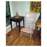 Kitchen Area:  Vintage Lazy Susan Table,  Vintage Pink Rocking Chair