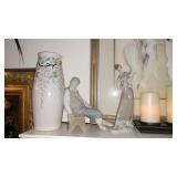 Living Room:  Chinese Vase, Lladro Man on Bench, Lady with Baby 