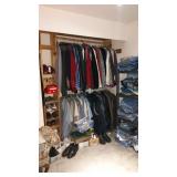 Upstairs Bedroom 3rd Right: New Shirts, Used Shirt, Sports Coats, Pants, High End Clothing 