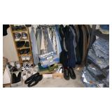 Upstairs Bedroom 3rd Right: New Shirts, Used Shirt, Sports Coats, Pants, Shoes (9 1/2-12)