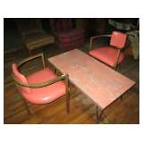 Great table--great pair of Fredric Weinberg chairs