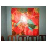 Art: Collage by M. Schultz Bellevue, WA Title: "Then man learned to fly" Done about 1950