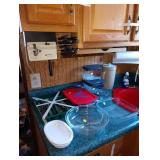 Kitchen:  Flatware, Glass Cake & Pie Glass Pans