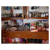 Dining Room  Books, Glasses, Cups, Food