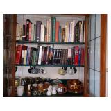 Dining Room  Books, Glasses, Cups, Food