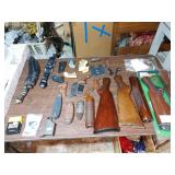 Basement/Garage  Knifes, Rifle Stock, Pistol Handles, Etcf.