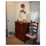 Dresser  Ladderback chair