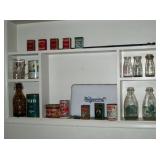 Collectible tins, bottles, etc.