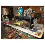 Living Room Books, Globe, Pots