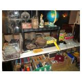 Living Room Books, Globe, Pots