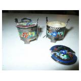 Sterling Silver containers w/lids