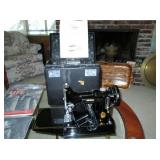 Singer 221 sewing  machine w/case & some attachments