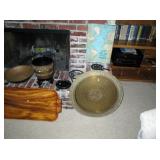 Monkey pod---Brass tray