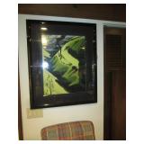 Family Room--Left:  Picture by Eyvind Earle.  Was an artist for Walt Disney in the 