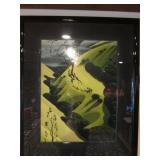 Family Room--Left:  Picture by Eyvind Earle.  Was an artist for Walt Disney in the 