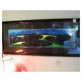 Family Room--Left:  Picture by Eyvind Earle.  Was an artist for Walt Disney in the 