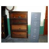 4 Stacker lawyer book case 4 drawer file cabinet