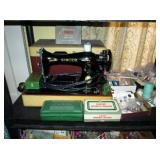 Singer sewing machine Sewing stuff Iron Yarn
