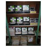 Boxes of envelopes with canceled stamps. 