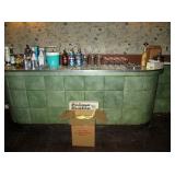 Ice Cream maker--Beer glasses--Silver plate Ice bucket--Collectible Licquer bottles