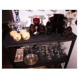 Avon vintage ruby red set