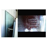 2 4 foot x 5 foot x 1/2" Tempered Glass panes