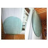 4 foot diameter 3/4" thick round glass