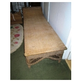 Wicker chaise lounge 