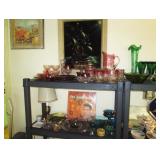 Living Room---Lemonade set--Elvis Record--Velvet Ship painting